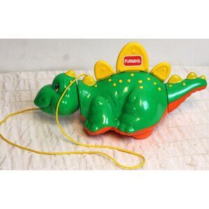 1993 Hasbro Playskool Go Go Dinosaur Pull Toy Wiggle Walking Growling Baby